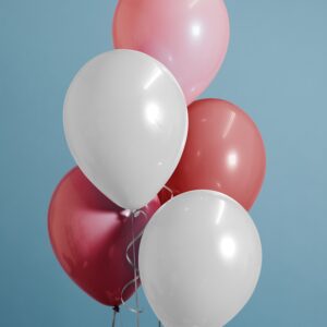 10 HELIUM BALLOONS WITH BDAY BANNER